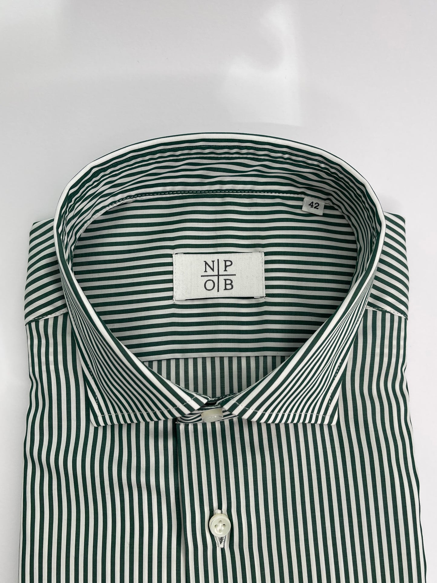 SR049SP03800 - CAMICIA RIGATA BIANCO/VERDE - MASTRICAMICIAI