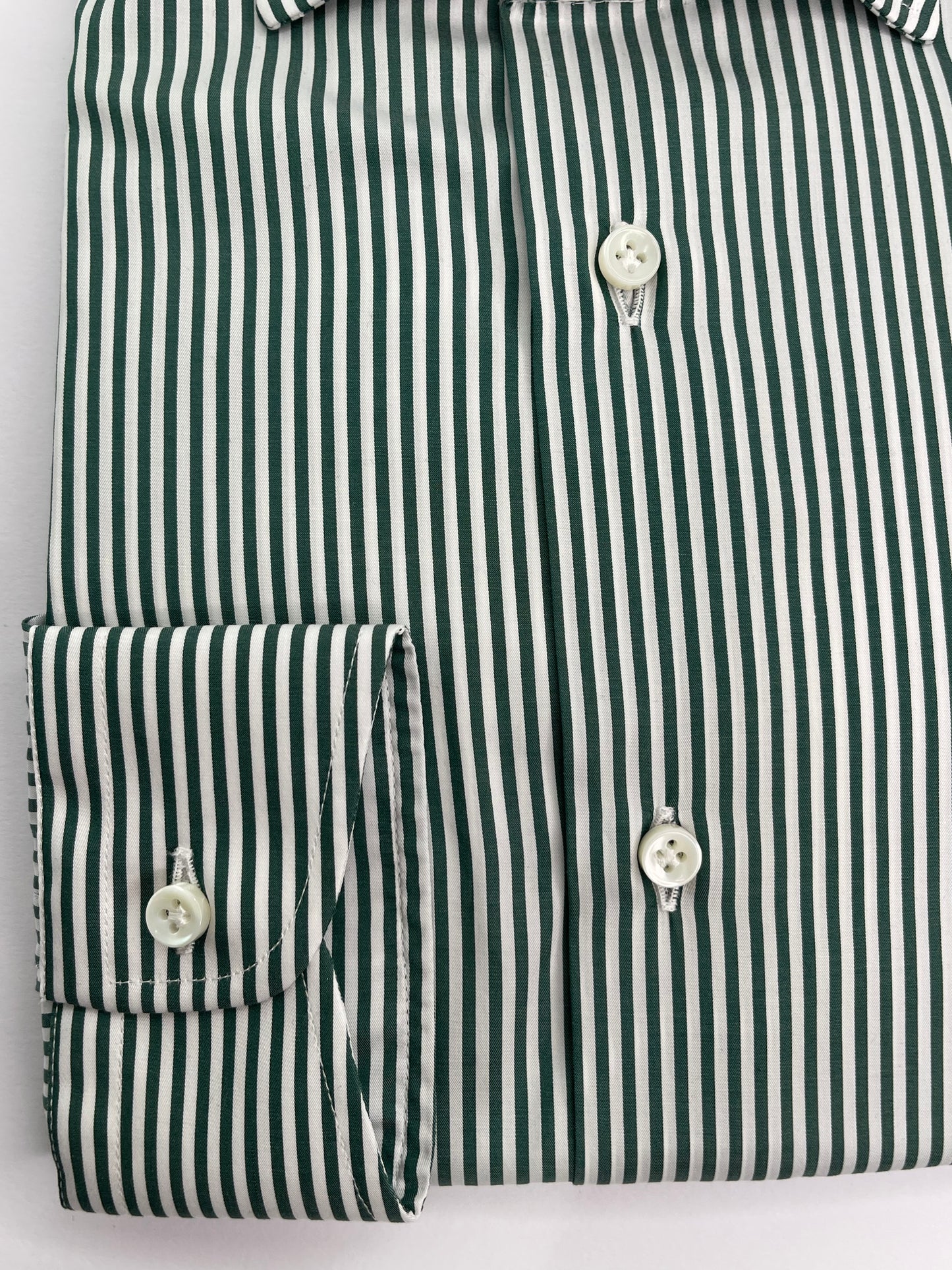SR049SP03800 - CAMICIA RIGATA BIANCO/VERDE - MASTRICAMICIAI