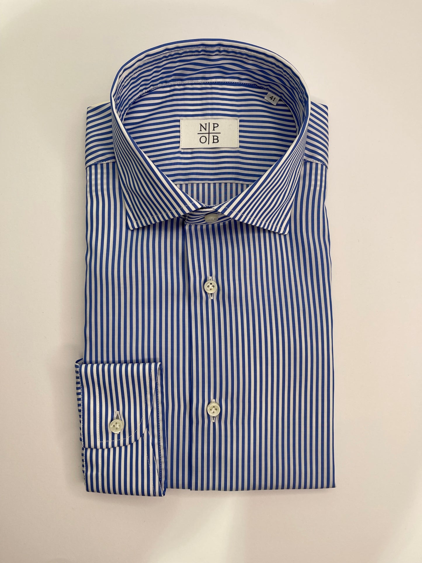 SR049SP036000 - CAMICIA RIGATA BIANCO/BLUETTE - MASTRICAMICIAI
