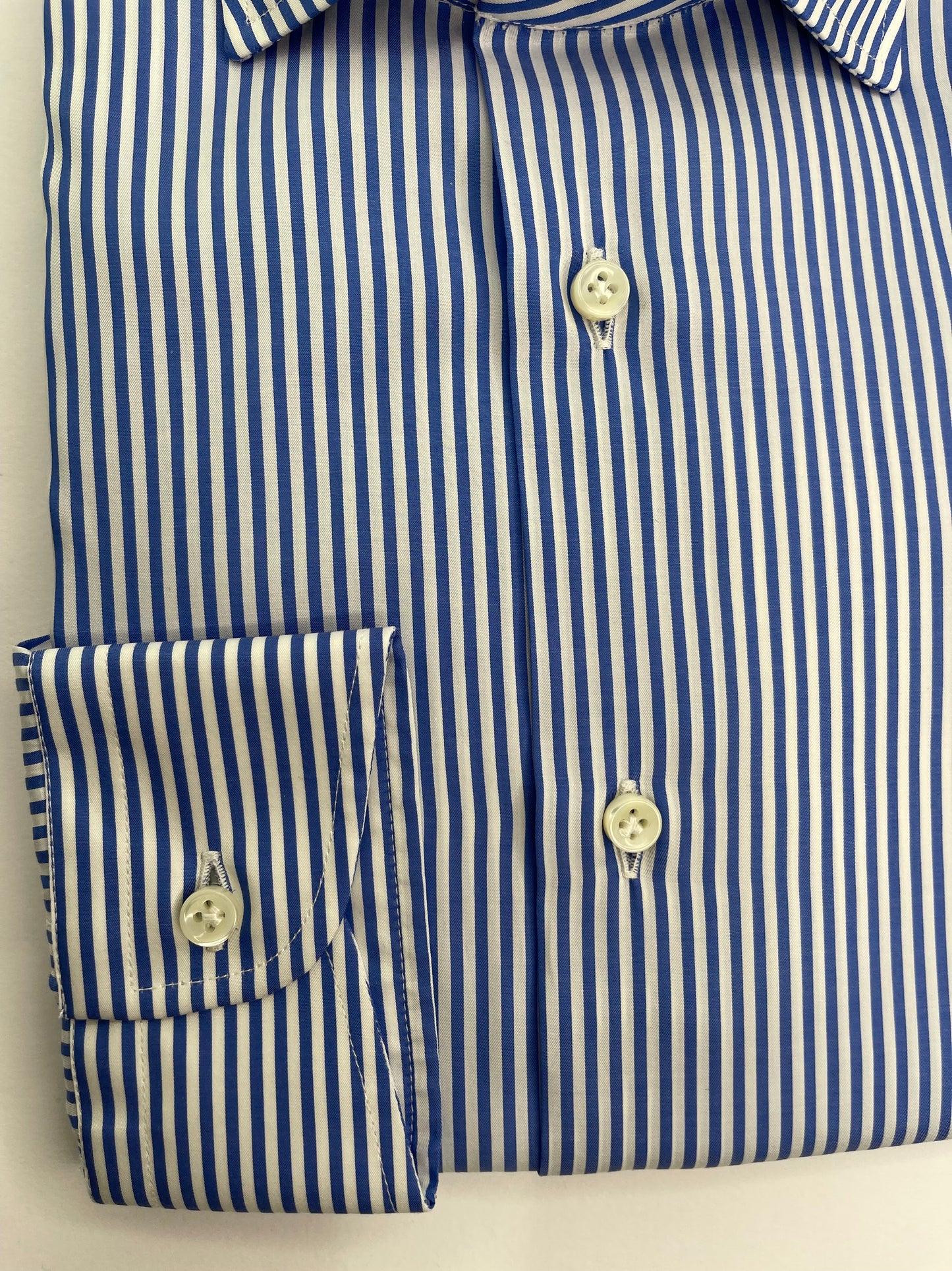SR049SP036000 - CAMICIA RIGATA BIANCO/BLUETTE - MASTRICAMICIAI