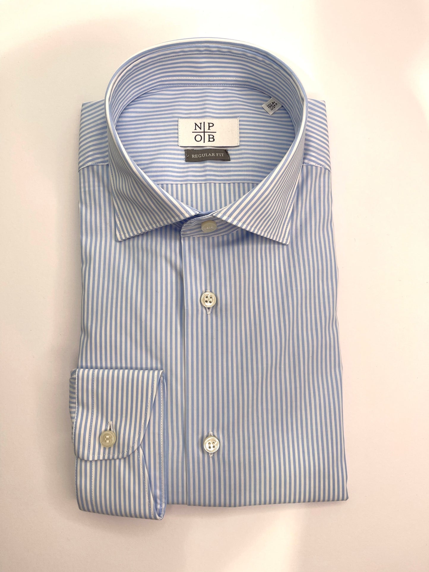 IR049CN50300 - CAMICIA RIGATA BIANCO/CELESTE - MASTRICAMICIAI
