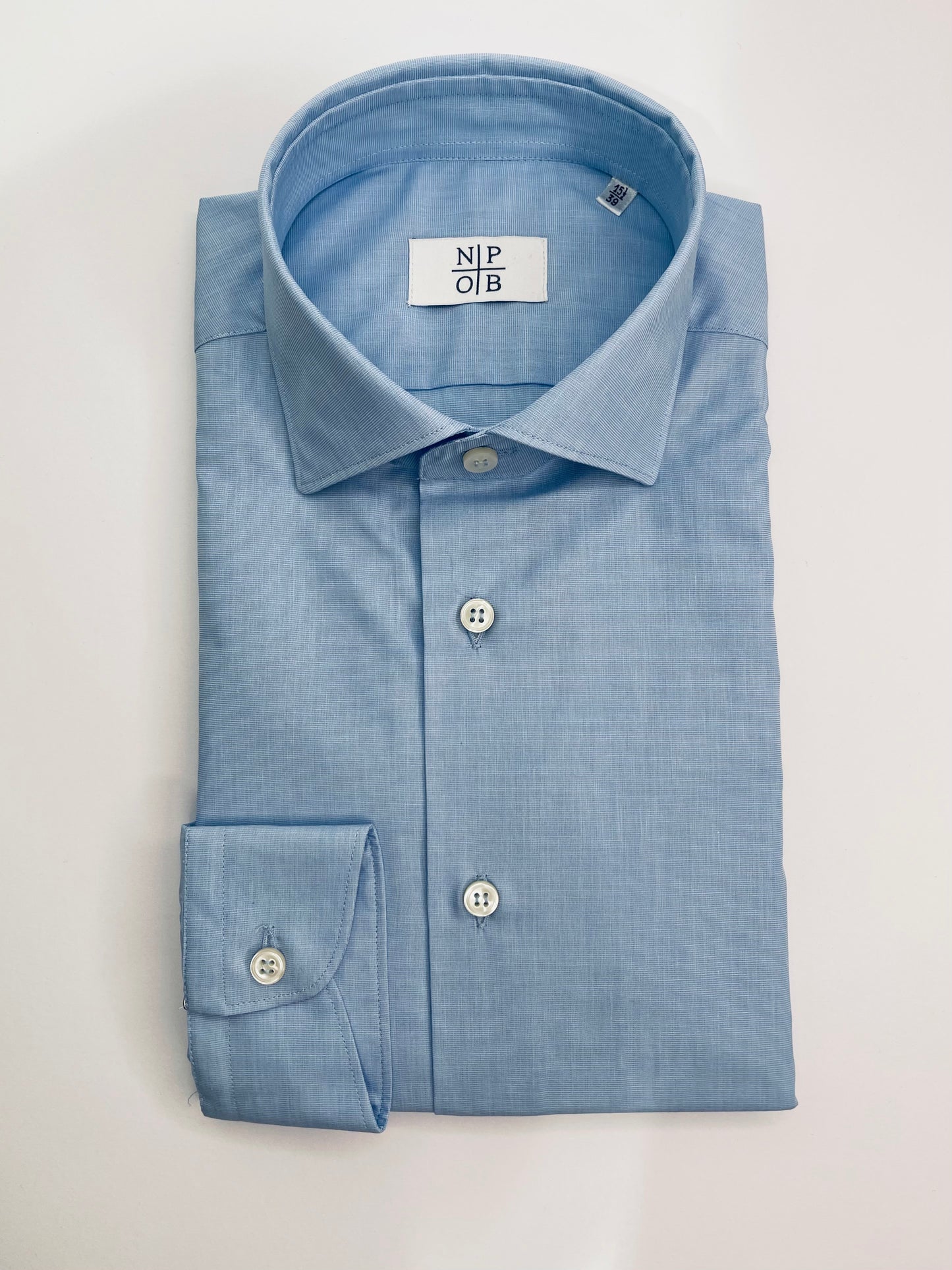 IR0490100900 - CAMICIA TINTA UNITA CELESTE - MASTRICAMICIAI