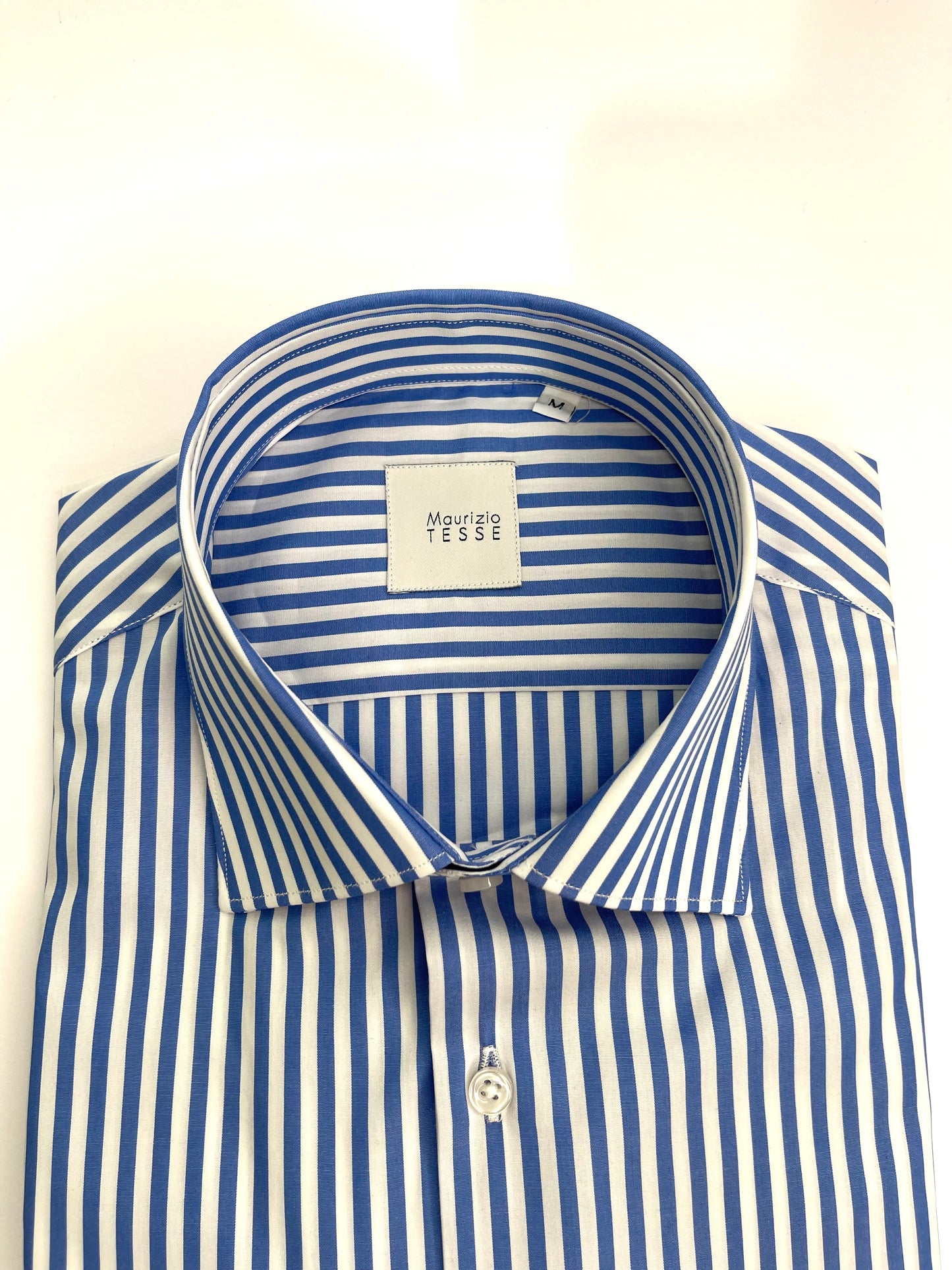 GALLIPOLI-SLIMFIT-BIANCO/BLUETTE - CAMICIA - MAURIZIO TESSE