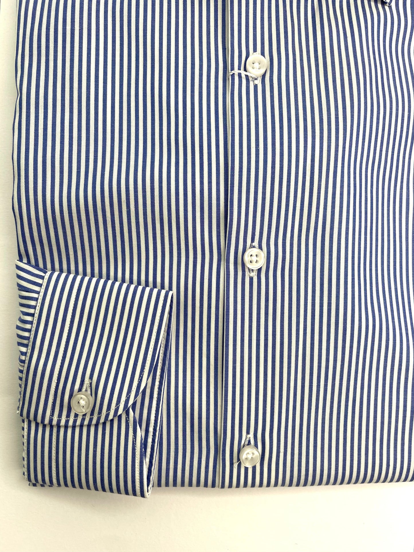 BASIC-SLIMFIT-BIANCO/BLU - CAMICIA - MAURIZIO TESSE