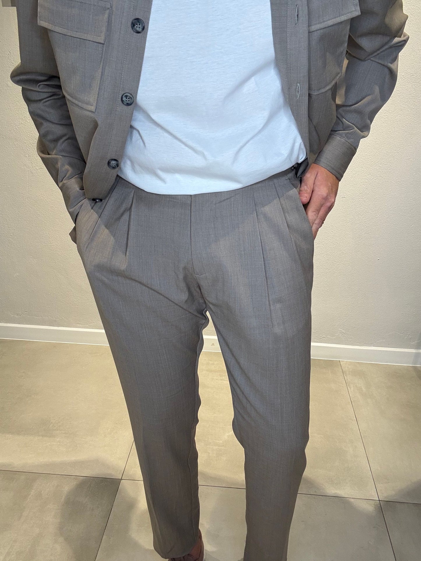 GIOVANNIT109/SABBIA - PANTALONE DOPPIA PENCE - VANDOM