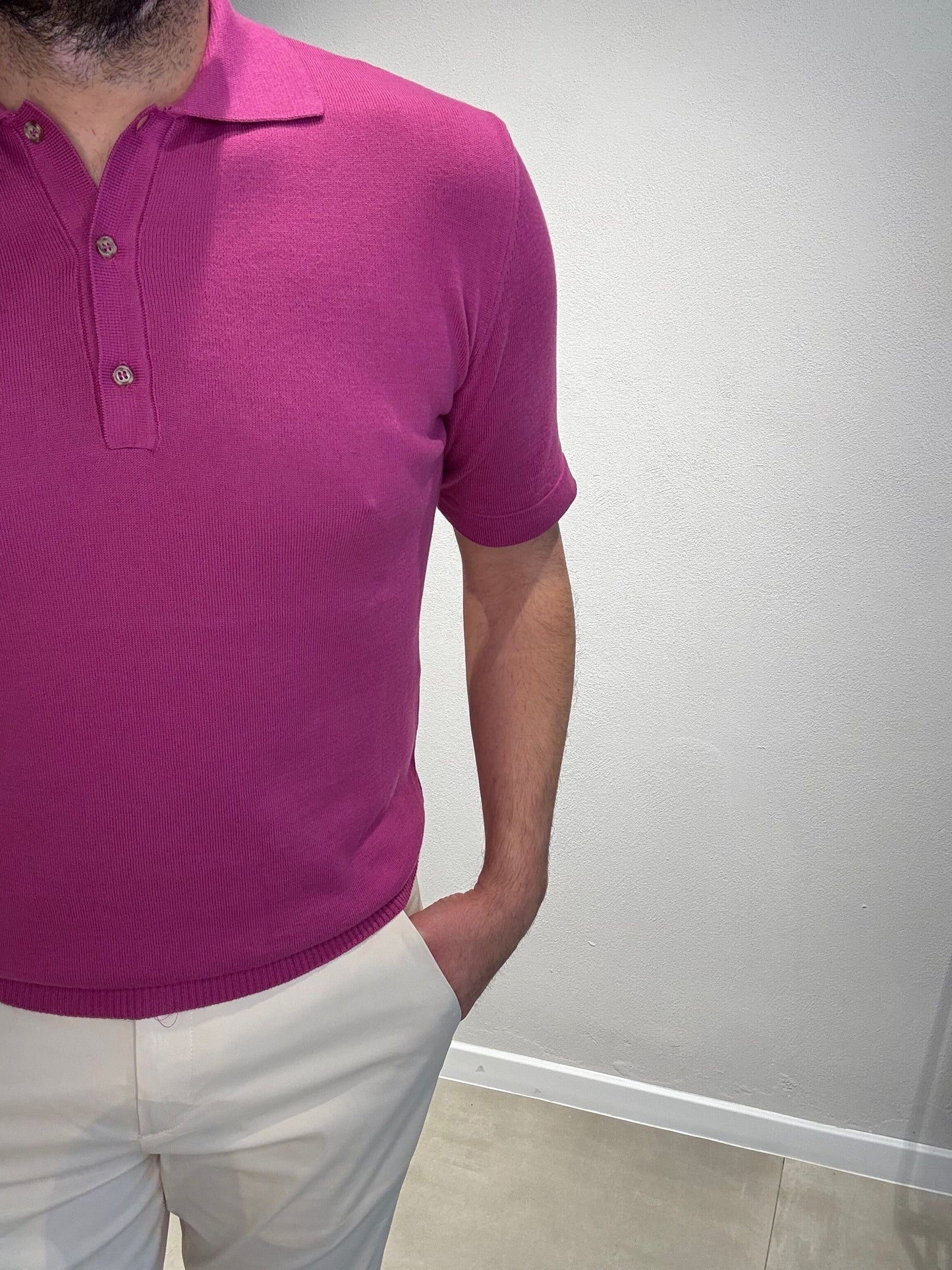 LD1277/FUXIA - POLO 3 BOTTONI - ASHEVILLE