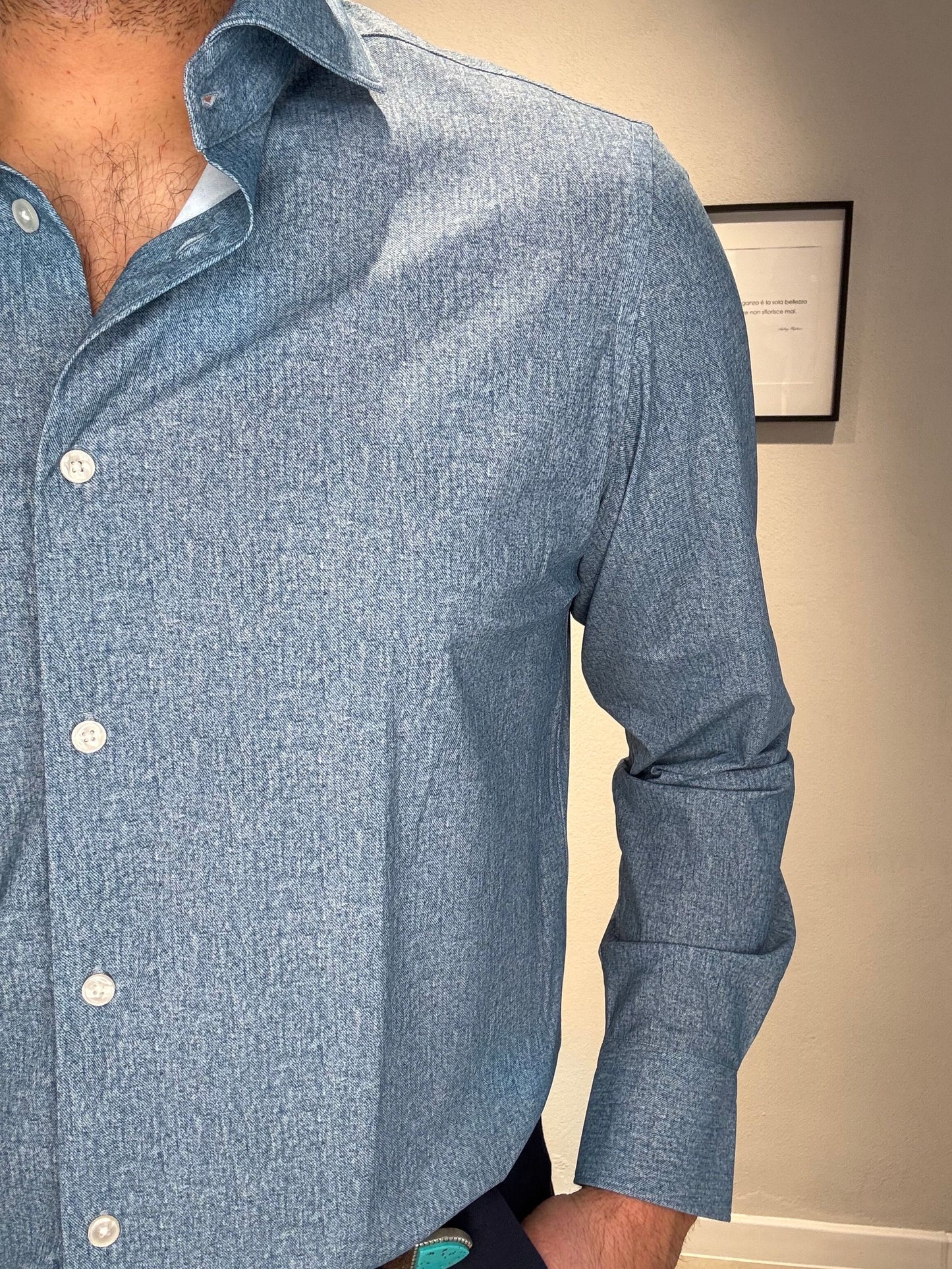 NETDENIM/AR25SR11CA COL.LIGHT BLUE WASH - CAMICIA NO STIRO - ARCHIVIUM