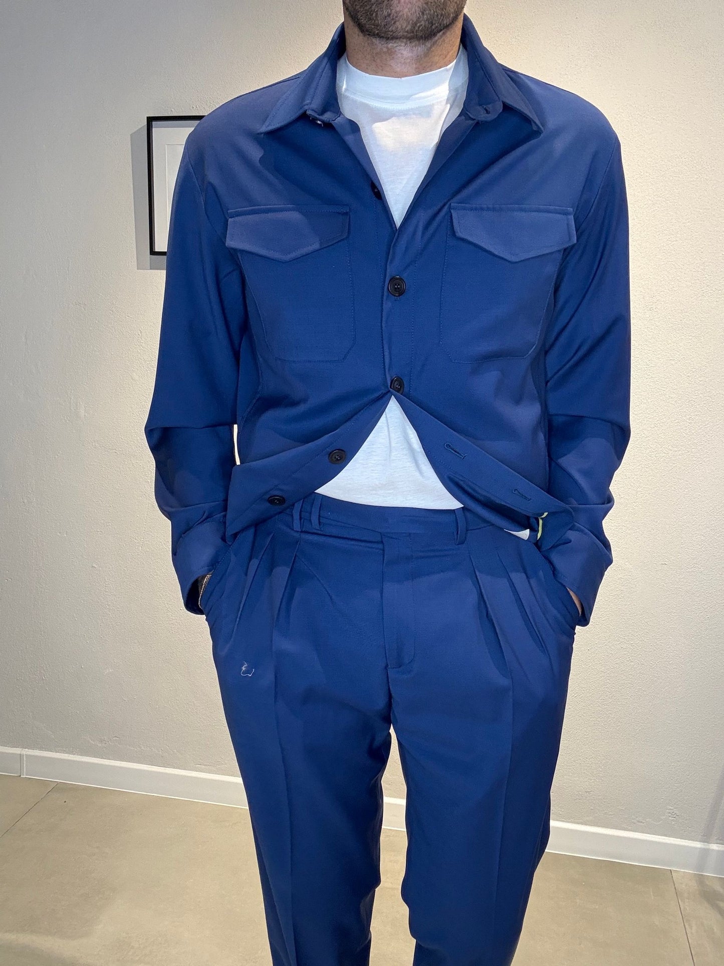OVERA900P162/BLUETTE - OVERSHIRT- IDENTITA' ITALIANA
