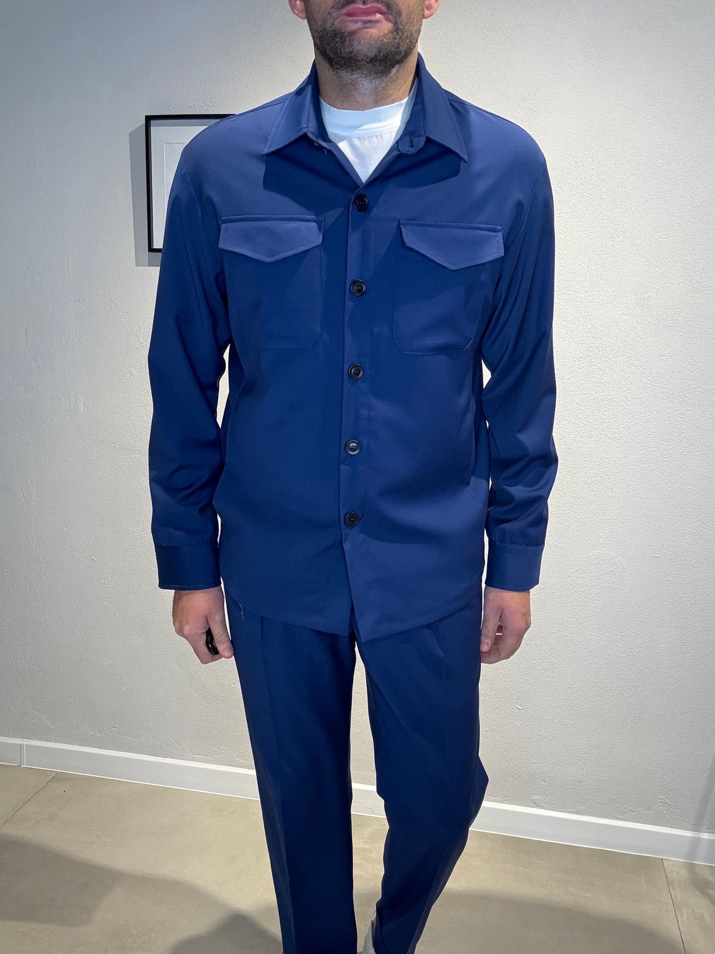 OVERA900P162/BLUETTE - OVERSHIRT- IDENTITA' ITALIANA