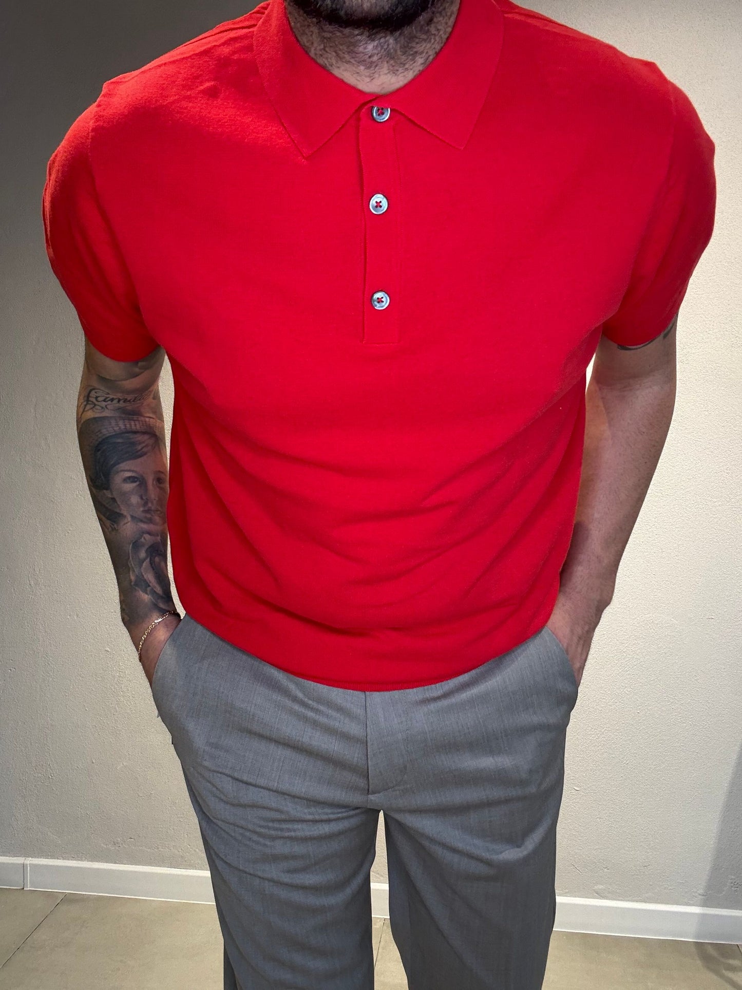DK87004/ROSSO - POLO M/M - DIKTAT