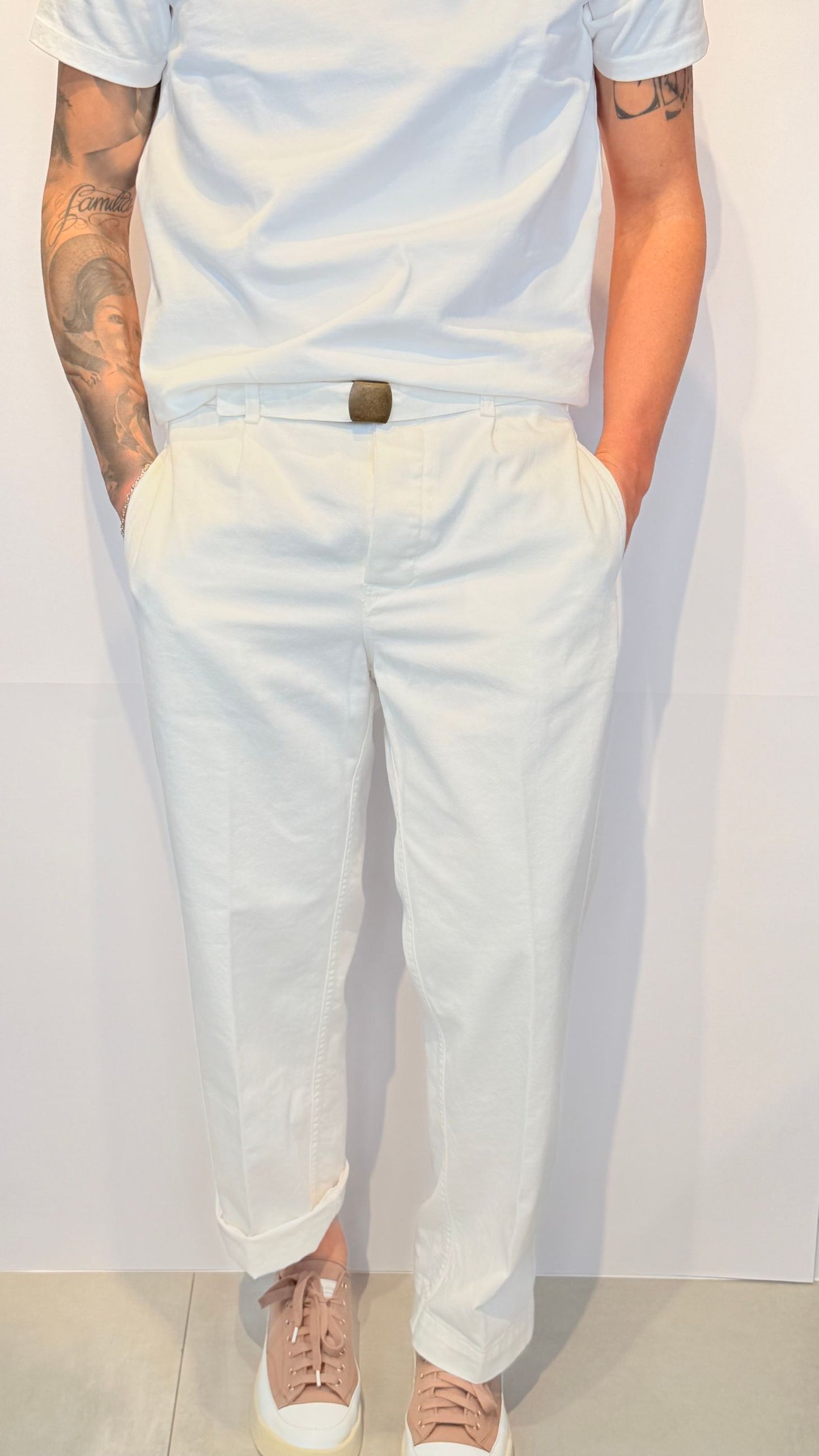 VICTOR/OFFWHITE - PANTALONE - PANAMA ROUTE