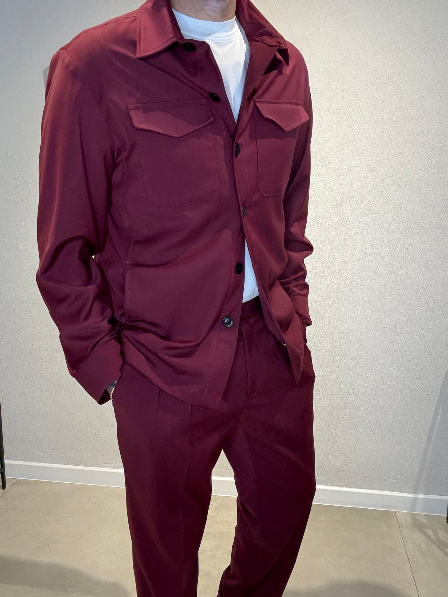 OVERA900P162/BORDEAUX - OVERSHIRT - IDENTITA' ITALIANA