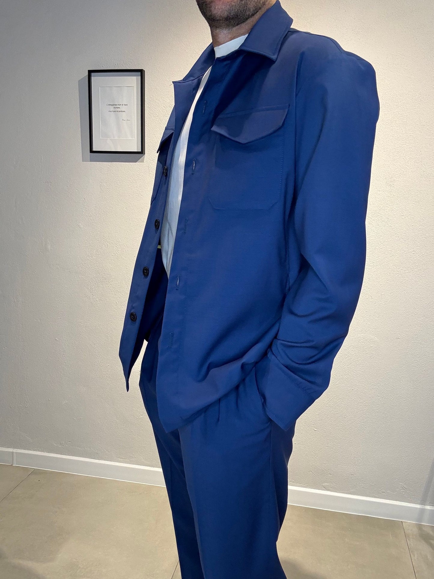 OVERA900P162/BLUETTE - OVERSHIRT- IDENTITA' ITALIANA