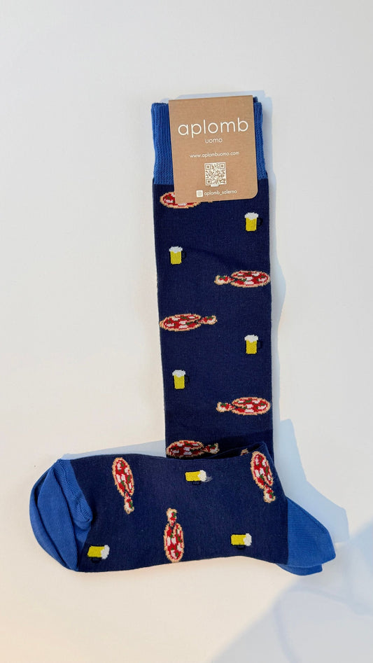 PIZZA157GUH77/BLU - CALZA - aplomb
