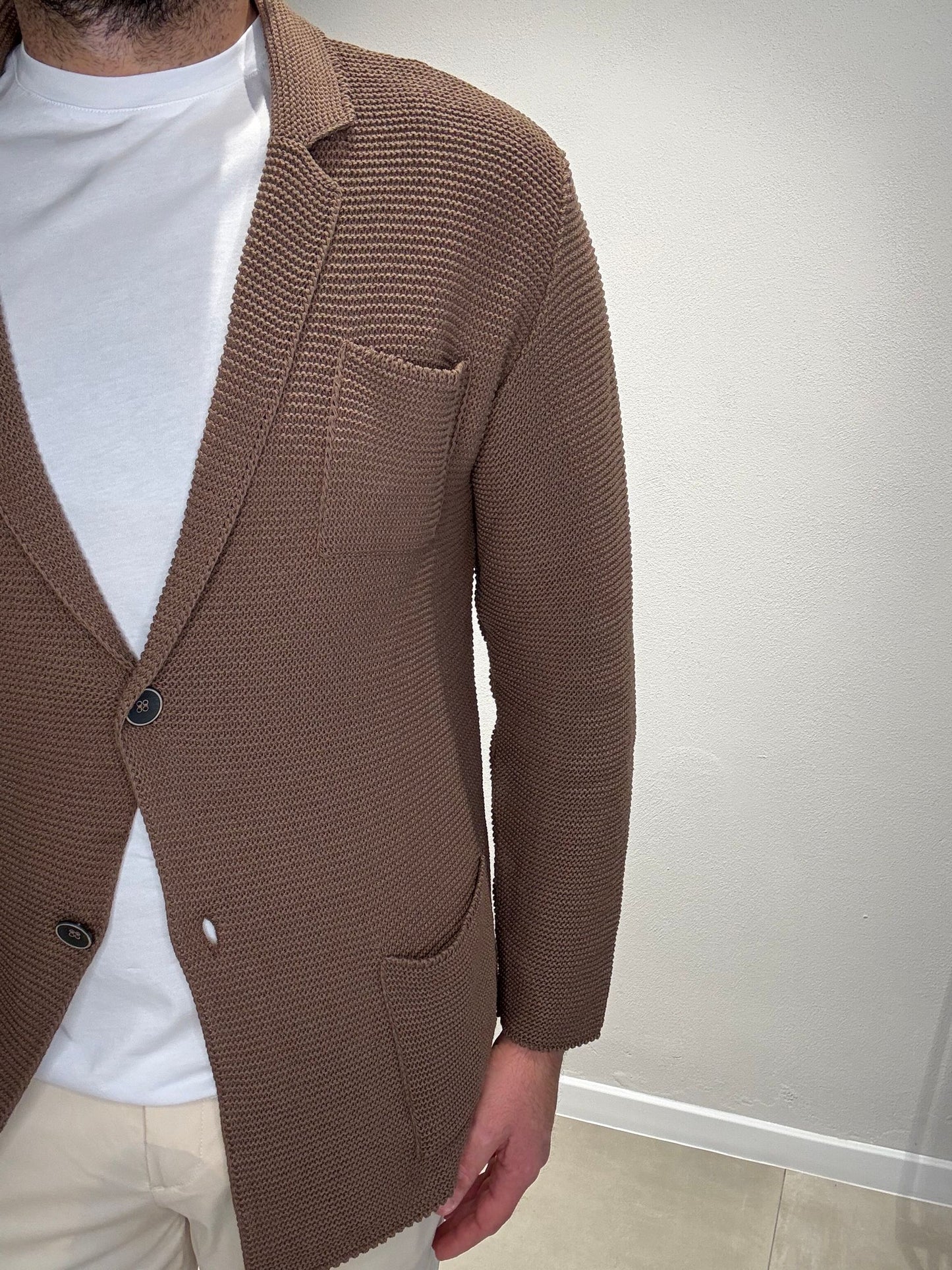 LD1285/MARRONE - CARDIGAN GIACCA  - ASHEVILLE