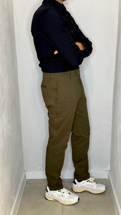 YRETROLONG-GDCCHINO/ARMY - PANTALONE - BERWICH