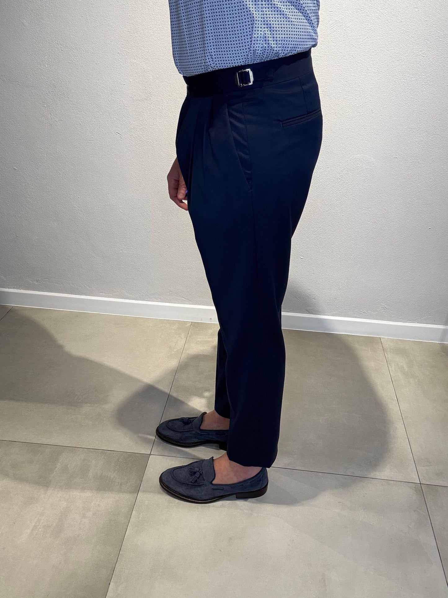 GIOVANNIT109/BLU - PANTALONE DOPPIA PENCE - VANDOM