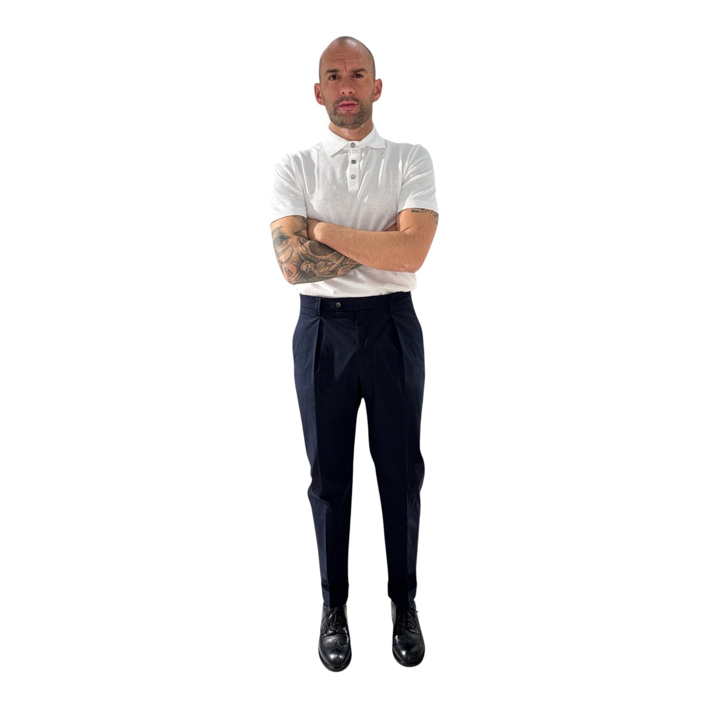 CHIAIALONG-CPOP01/NAVY - PANTALONE - BERWICH