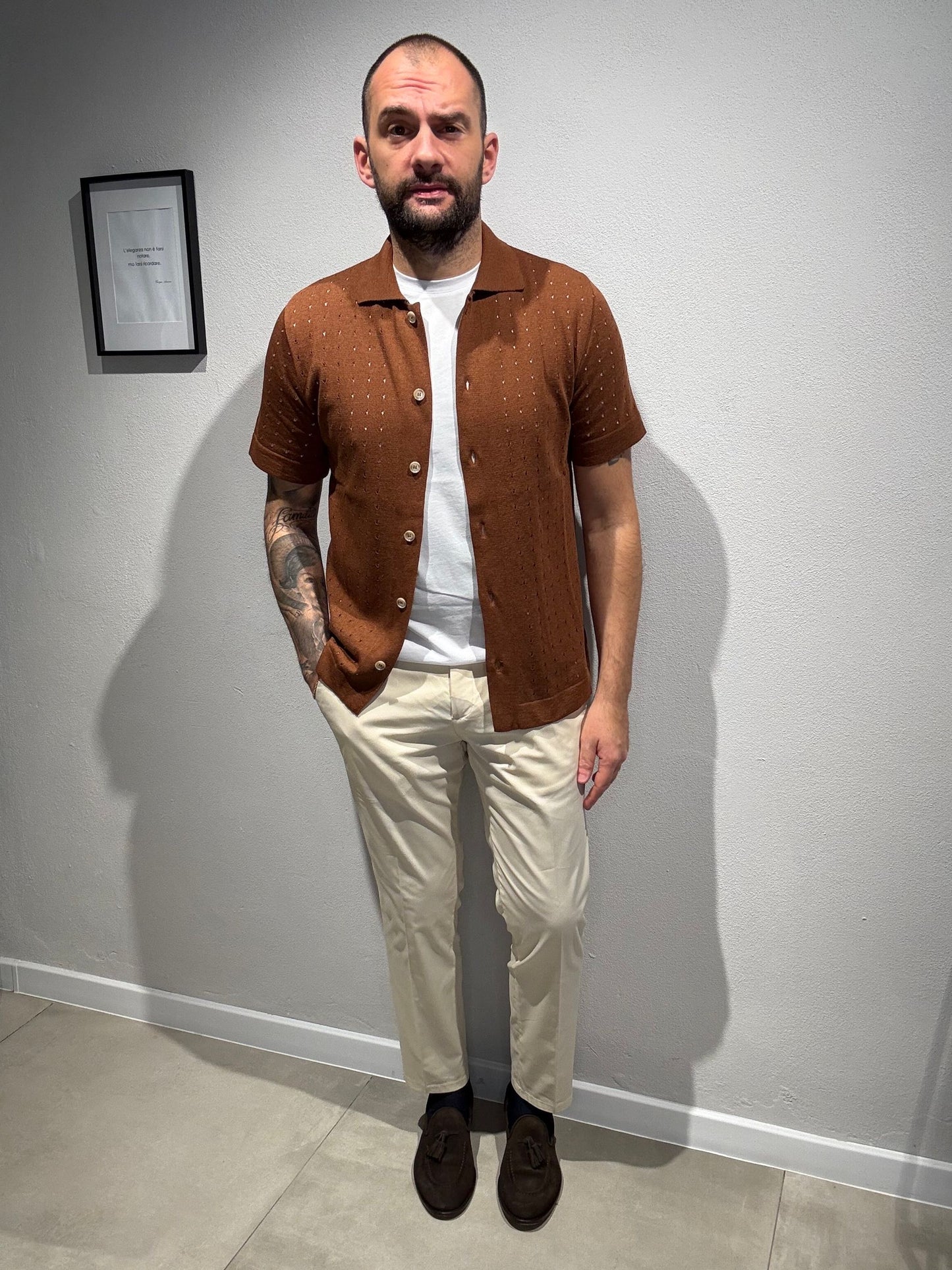 LD1297/OVERSHIRTFORATA - OVERSHIRT M/M FORATA - ASHEVILLE
