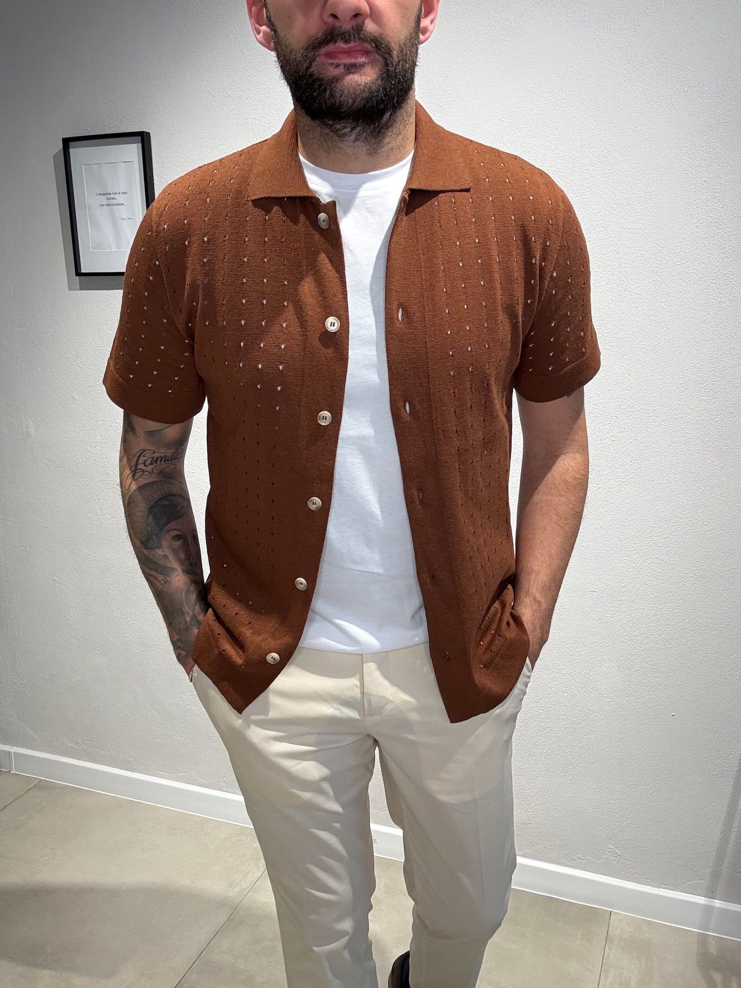 LD1297/OVERSHIRTFORATA - OVERSHIRT M/M FORATA - ASHEVILLE