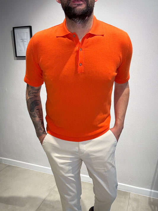 LD1277/ARANCIO - POLO 3 BOTTONI - ASHEVILLE