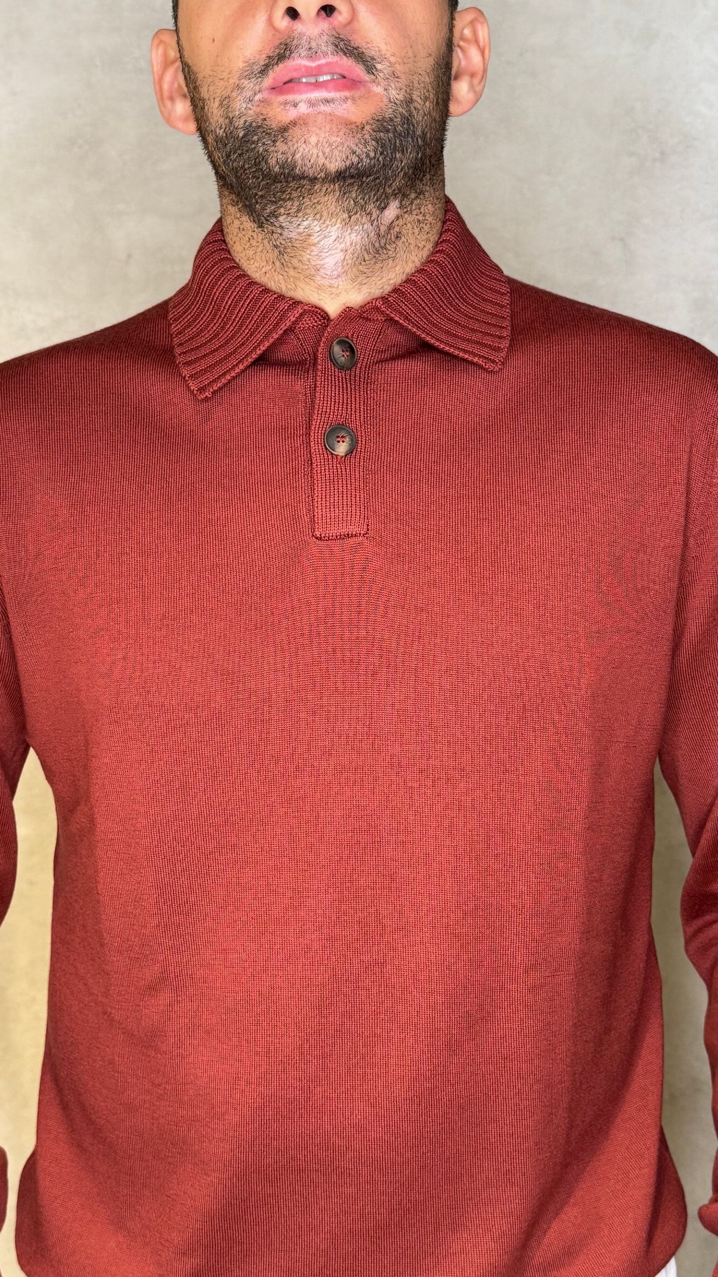 TENNIS57192/14821/ROSSO - POLO - APLOMB - MADE IN ITALY
