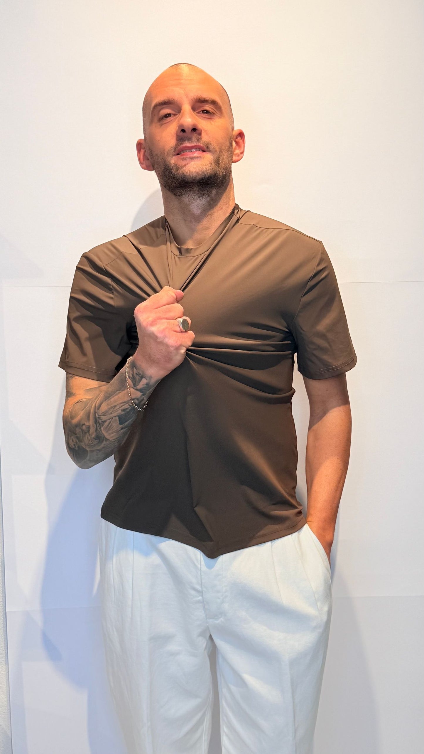 26S27TGNEU6-706DARKBROWN - T-SHIRT - PHILOTINTO