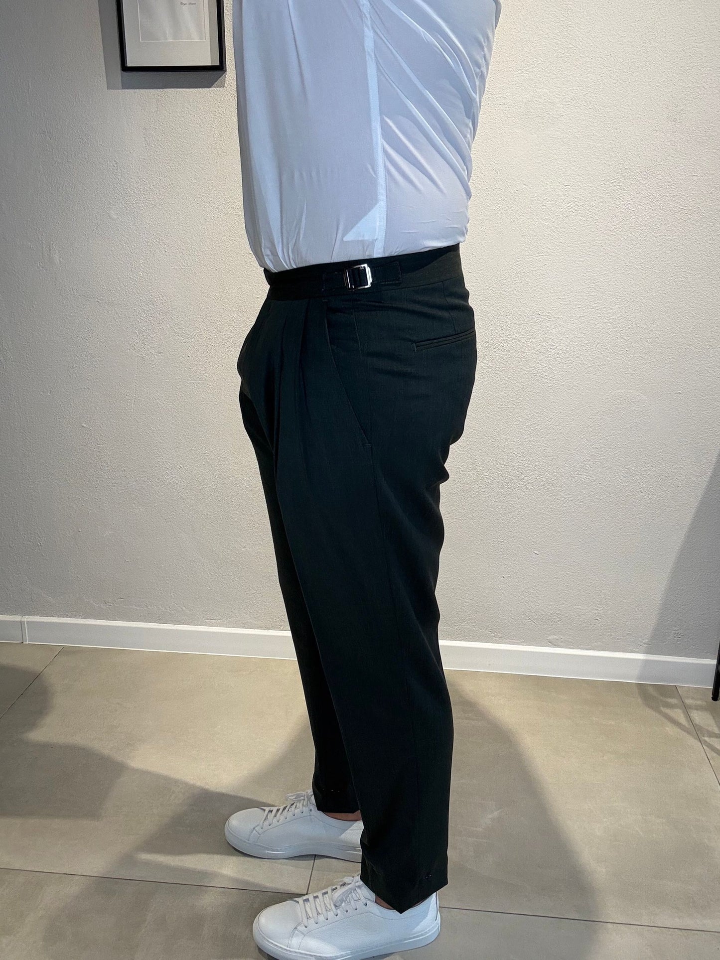 GIOVANNIT109/VERDE - PANTALONE DOPPIA PENCE - VANDOM