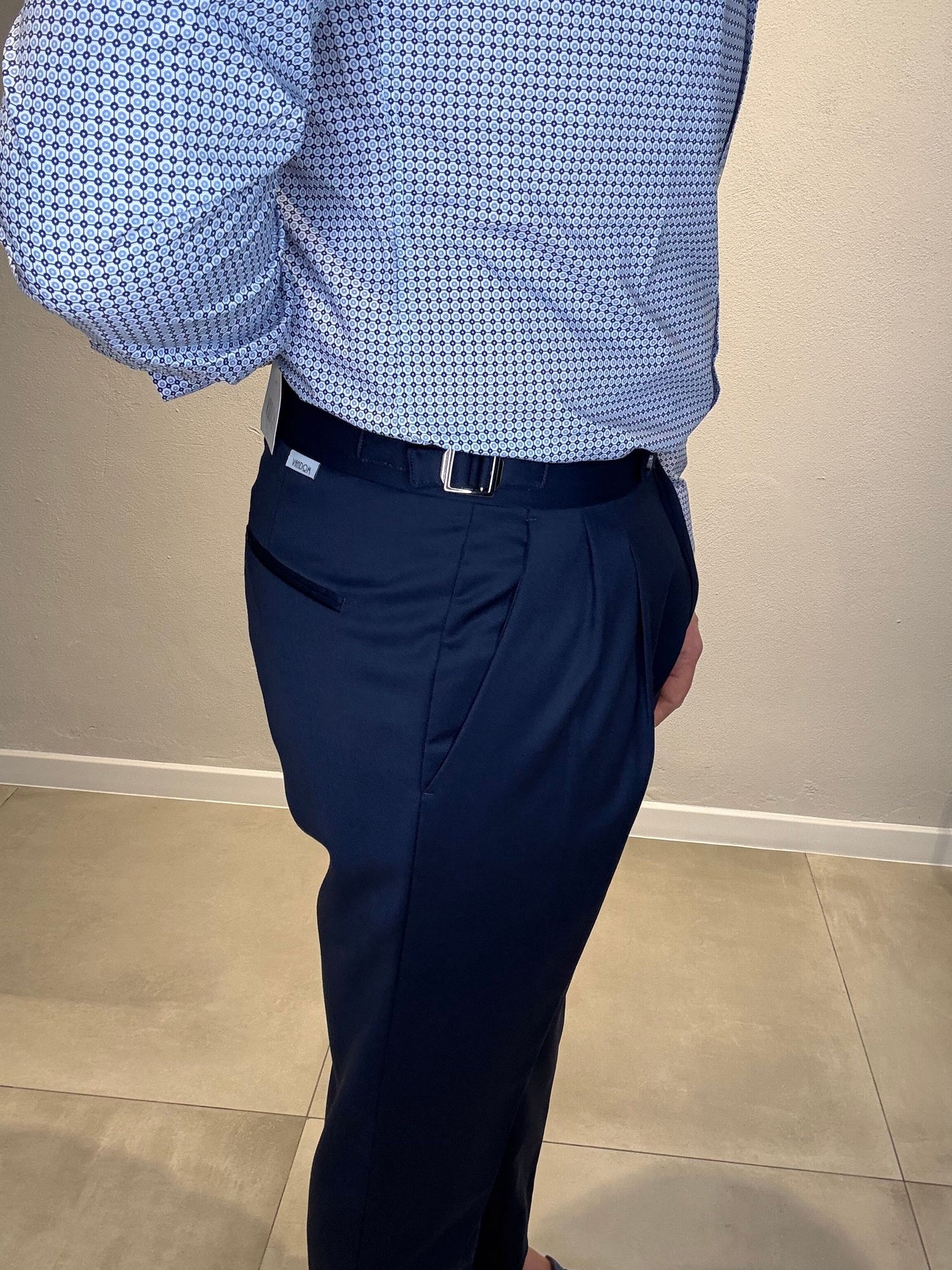 GIOVANNIT109/BLU - PANTALONE DOPPIA PENCE - VANDOM