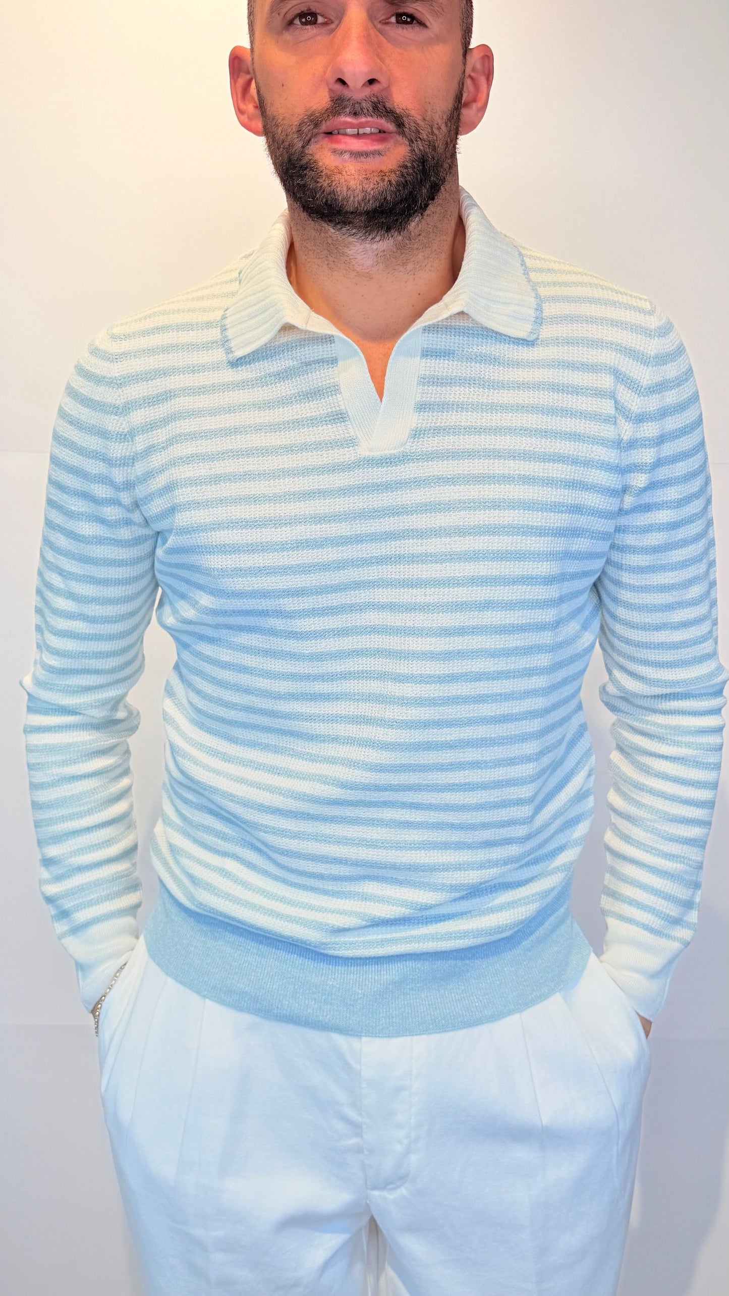 57150/18669/BIANCO-CELESTE - POLO SKIPPER - aplomb