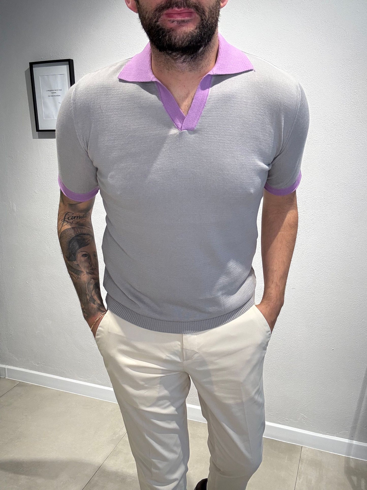 LD1277BICOLOR/GRIGIOROSA - POLO DERBY M/M - ASHEVILLE