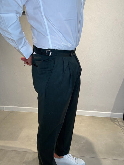GIOVANNIT109/VERDE - PANTALONE DOPPIA PENCE - VANDOM