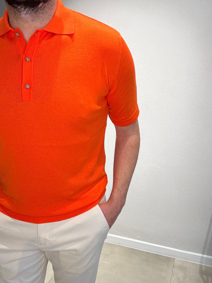 LD1277/ARANCIO - POLO 3 BOTTONI - ASHEVILLE
