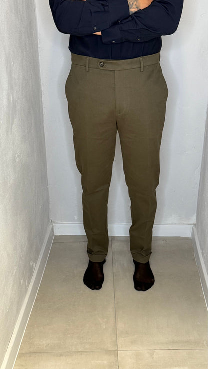 YRETROLONG-GDCCHINO/ARMY - PANTALONE - BERWICH
