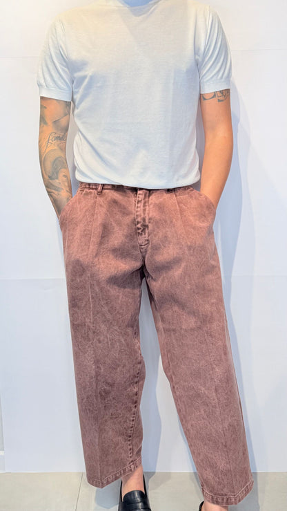 LEOT165MARMORIZZATO/BORDEAUX - Jeans - VANDOM