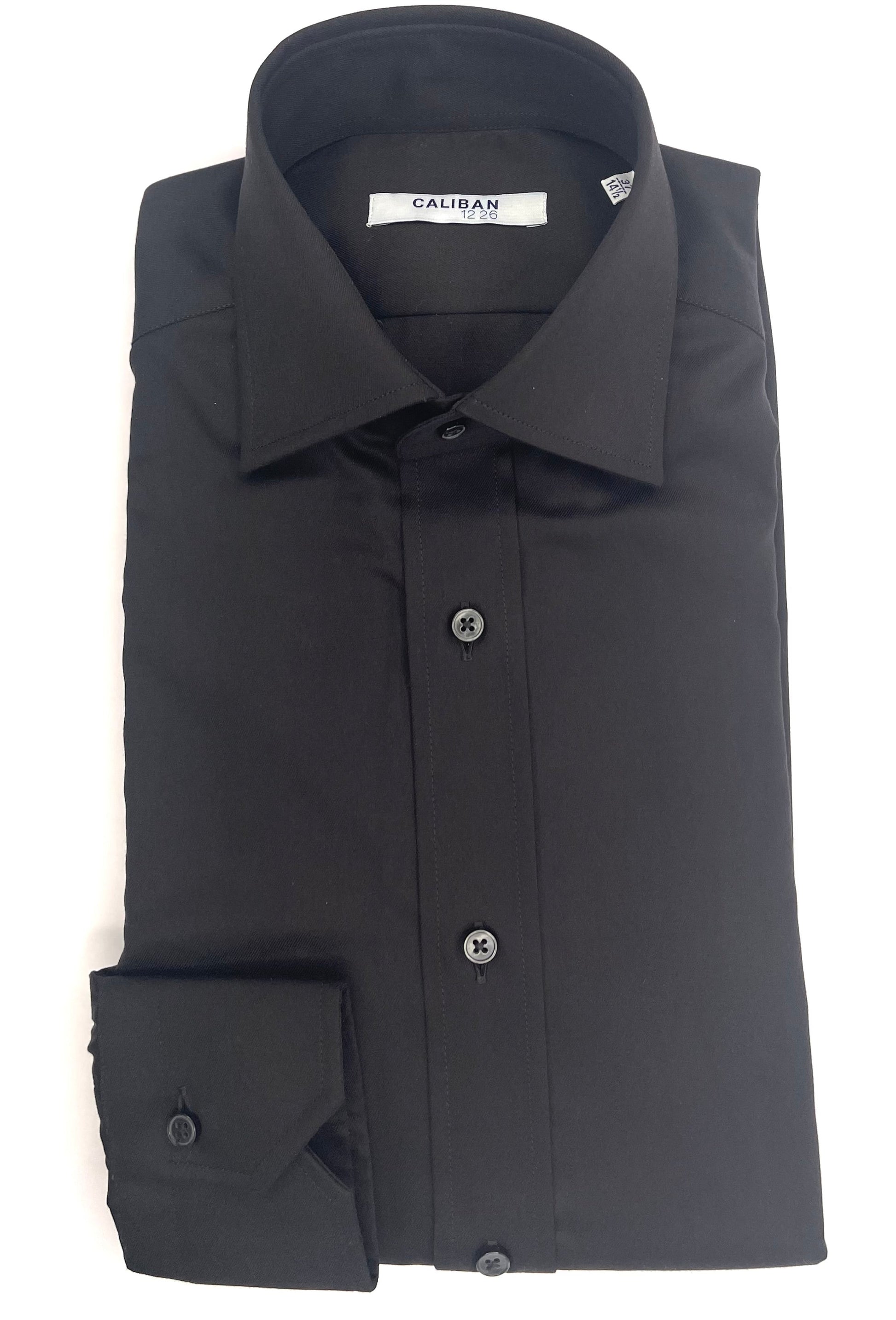 Camicia Caliban nera - aplomb uomo #