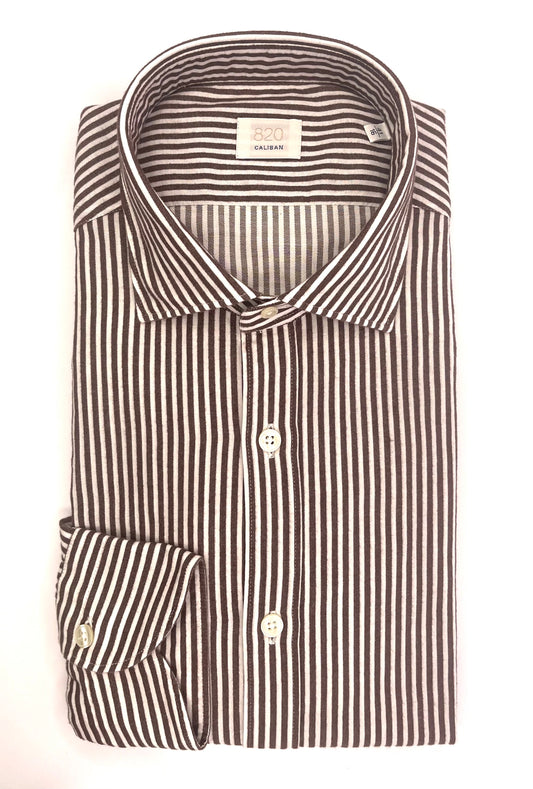 Camicia Caliban bianca marrone - aplomb uomo #