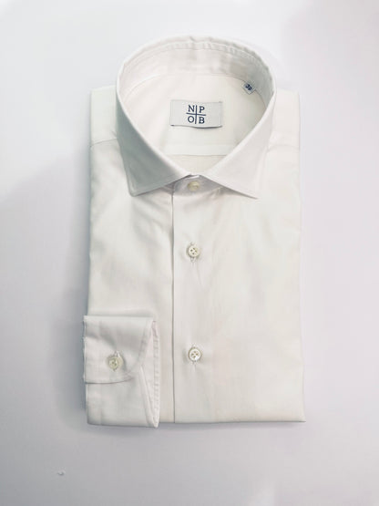 CAMICIA TINTA UNITA  - BIANCA - MASTRICAMICIAI