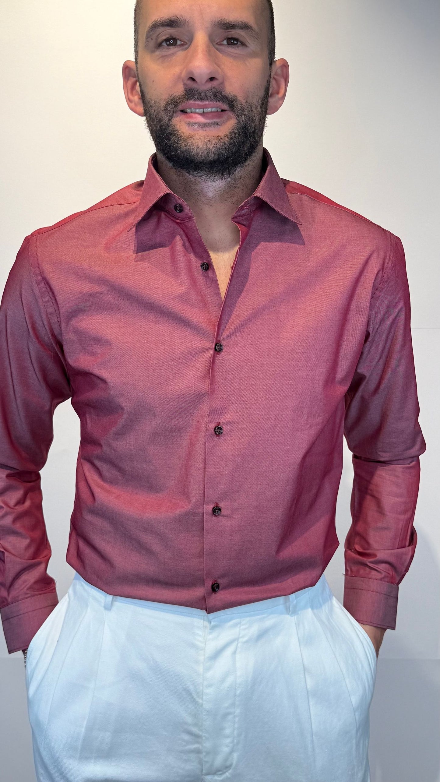 TWILL/CHERRY - CAMICIA - TESSE
