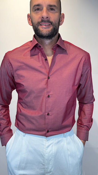 TWILL/CHERRY - CAMICIA - TESSE