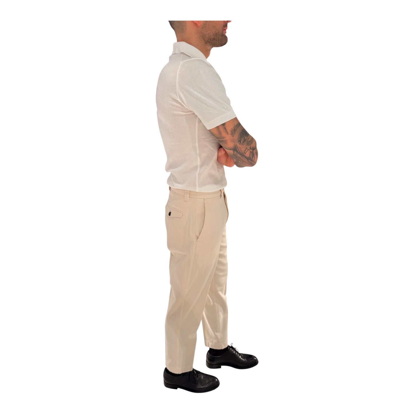 CHIAIAFF-GDC2CANVAS/ECRU - PANTALONE - BERWICH