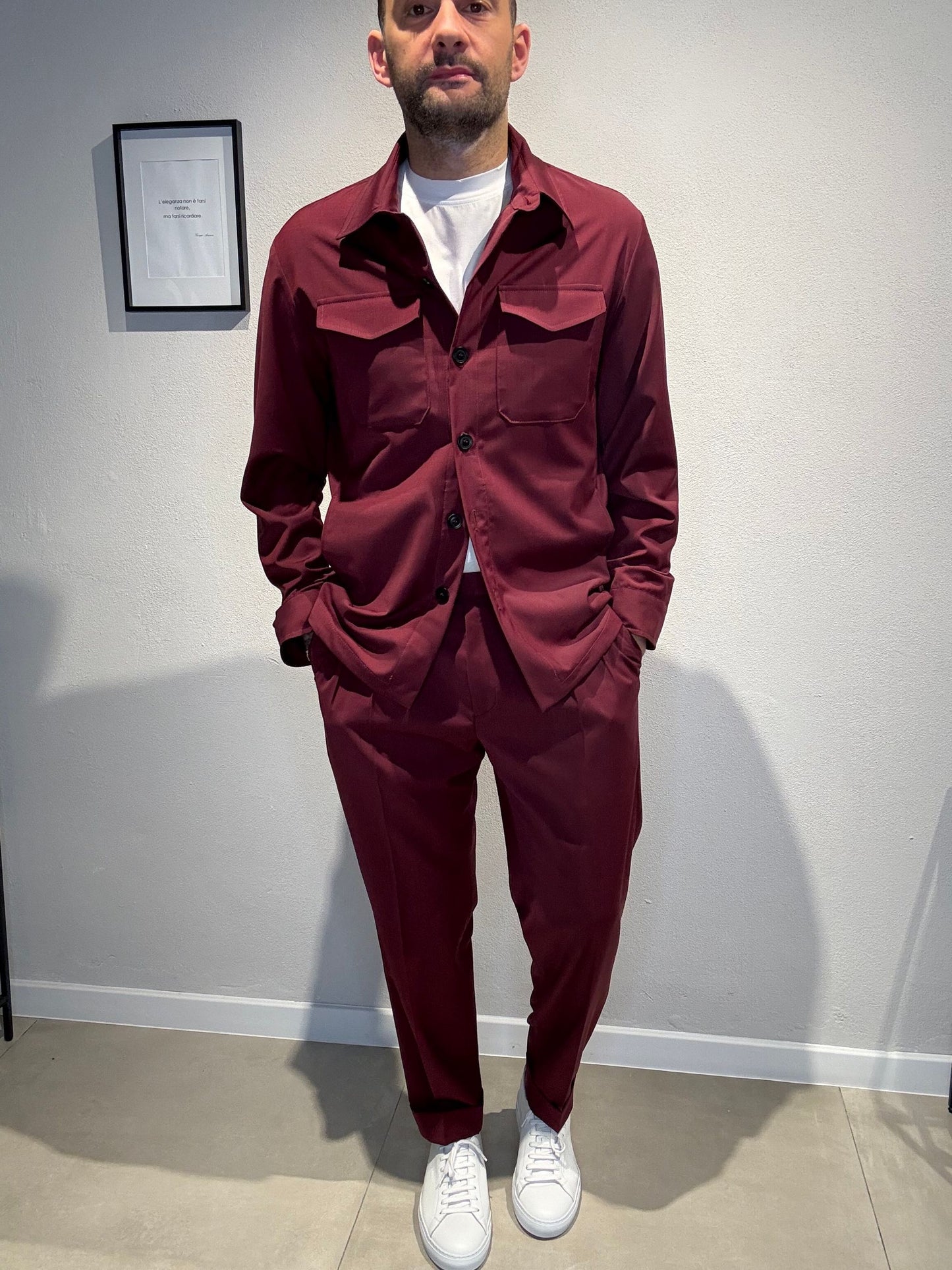 OVERA900P162/BORDEAUX - OVERSHIRT - IDENTITA' ITALIANA