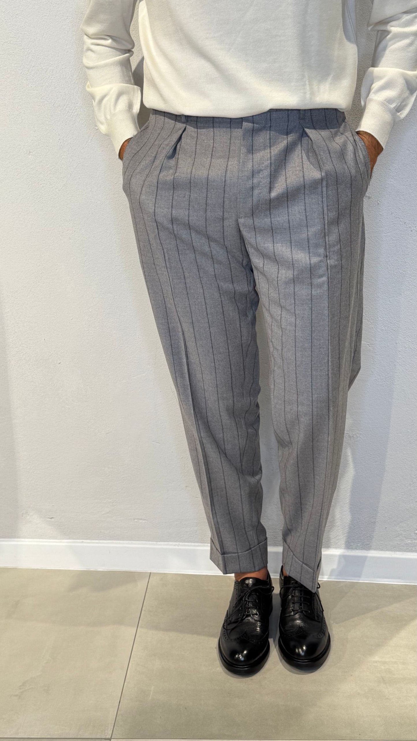 CHIAIALONGAN1277/GREY - PANTALONE - BERWICH