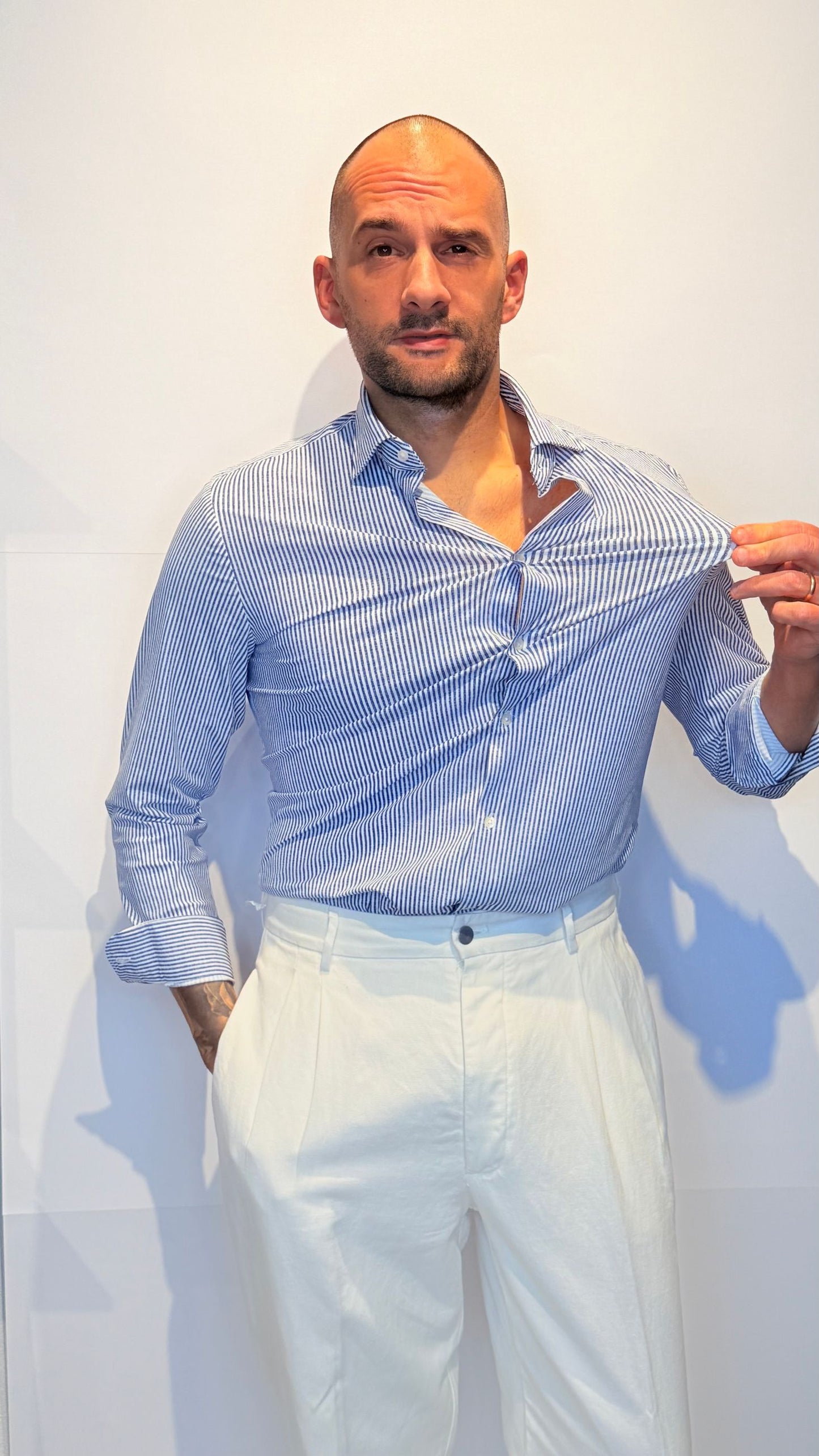 26S10CA-200BLU/BIANCO - CAMICIA - PHILOTINTO
