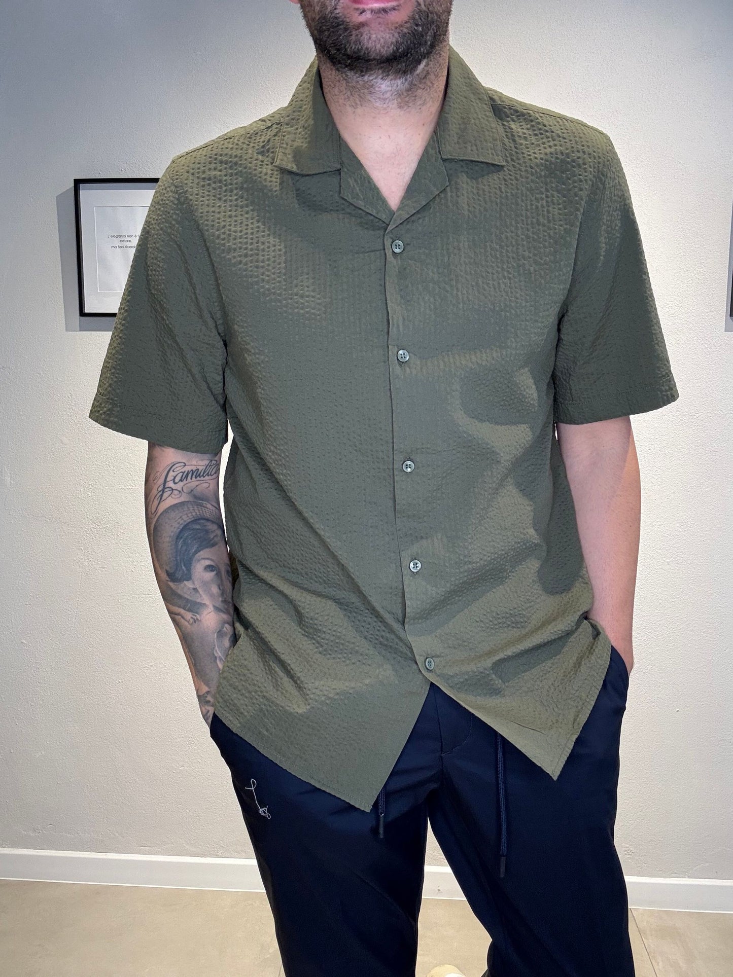 25S14CA/ARMYGREEN - CAMICIA - PHILOTINTO