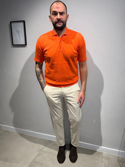 LD1277/ARANCIO - POLO 3 BOTTONI - ASHEVILLE