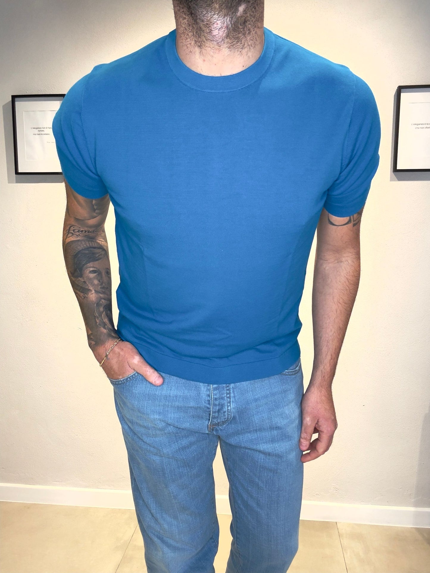 DK87011/COBALTO - T-SHIRT M/M - DIKTAT