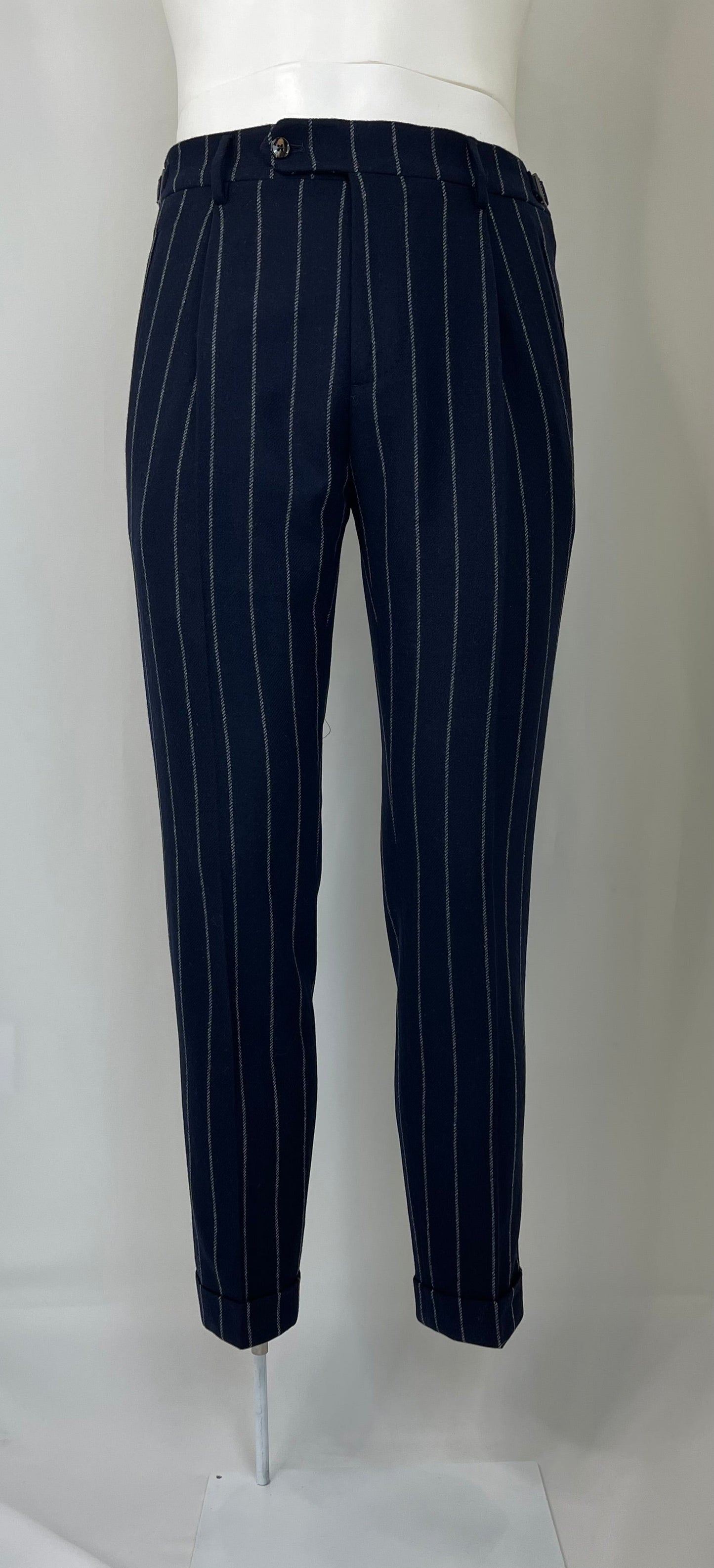 Pantalone Berwich blu gessato - aplomb uomo #