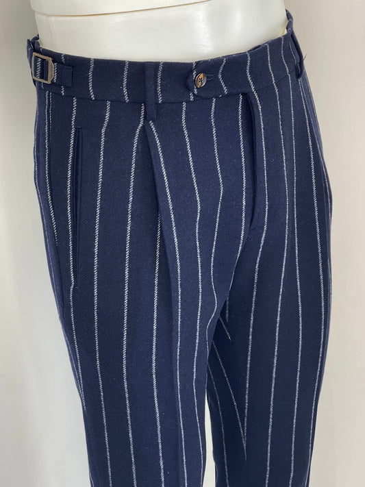 Pantalone Berwich blu gessato - aplomb uomo #