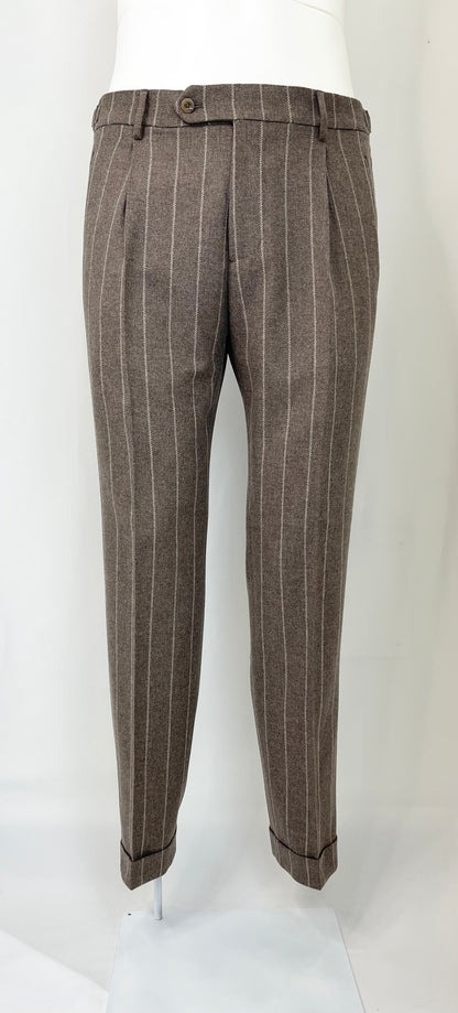 Pantalone Berwich fango gessato - aplomb uomo #